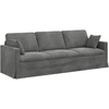 Sofa 2 pcs Tamsiai pilka 228 x 78 x 80 cm Aksomas
