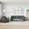 Sofa 2 pcs Tamsiai pilka 228 x 78 x 80 cm Aksomas