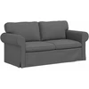 Sofa 2 pcs Tamsiai pilka Metalas