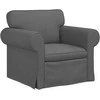 Sofa 2 pcs Tamsiai pilka Metalas