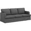 Sofa 2 pcs Tamsiai pilka Metalas