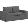 Sofa 2 pcs Tamsiai pilka Metalas