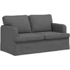 Sofa 2 pcs Tamsiai pilka Metalas