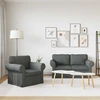 Sofa 2 pcs Tamsiai pilka Metalas