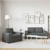 Sofa 2 pcs Tamsiai pilka Metalas