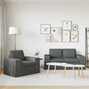 Sofa 2 pcs Tamsiai pilka Metalas