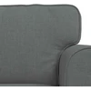 Sofa 2 pcs Tamsiai pilka Metalas