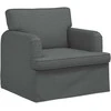 Sofa 2 pcs Tamsiai pilka Metalas