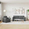 Sofa 2 pcs Tamsiai pilka Metalas