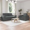 Sofa 2 pcs Tamsiai pilka Metalas
