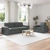 Sofa 2 pcs Tamsiai pilka Metalas