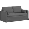 Sofa 2 pcs Tamsiai pilka Metalas
