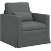 Sofa 2 pcs Tamsiai pilka Metalas