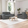 Sofa 2 pcs Tamsiai pilka Metalas