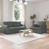 Sofa 2 pcs Tamsiai pilka Metalas