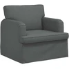 Sofa 2 pcs Tamsiai pilka Metalas