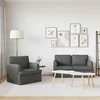 Sofa 2 pcs Tamsiai pilka Metalas
