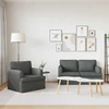 Sofa 2 pcs Tamsiai pilka Metalas