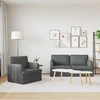 Sofa 2 pcs Tamsiai pilka Metalas