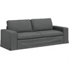 Sofa 2 pcs Tamsiai pilka Metalas