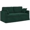 Sofa Sofos komplektas 2 pcs Tamsiai žalia 158 x 78 x 80 cm Aksomas