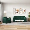 Sofa Sofos komplektas 2 pcs Tamsiai žalia 198 x 78 x 80 cm Aksomas