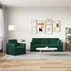 Sofa Sofos komplektas 2 pcs Tamsiai žalia 198 x 78 x 80 cm Aksomas