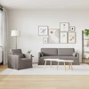 Sofa 2 pcs Taupe Metalas