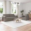 Sofa 2 pcs Taupe Metalas
