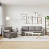 Sofa 2 pcs Taupe Metalas