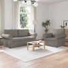 Sofa 2 pcs Taupe Metalas