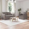 Sofa 2 pcs Taupe Metalas