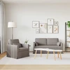 Sofa 2 pcs Taupe Metalas
