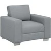 Sofa 3 pcs Šviesiai pilka 219 x 80 x 82 cm Lino mišinio audinys