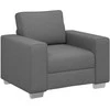 Sofa 3 pcs Tamsiai pilka 219 x 80 x 82 cm Lino mišinio audinys