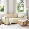 3-Vietis Sofa Kreminė 220 cm audinys