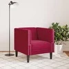 Fotelis Chesterfield krėslas, raudonojo vyno spalvos, aksomas