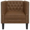 Sofa Chesterfield krėslas, rudos spalvos, dirbtinė versta oda
