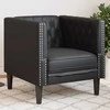 Sofa Chesterfield sofos kėdė juoda dirbtinė oda