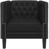 Sofa Chesterfield sofos kėdė juoda dirbtinė oda