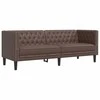 Sofa Chesterfield sofų komplektas, 2 dalių, rudas, dirbtinė oda