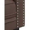 Sofa Chesterfield sofų komplektas, 2 dalių, rudas, dirbtinė oda