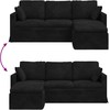 Sofa Juoda 198 x 134 x 80 cm Aksomas