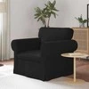 Fotelis Sofa Juoda 215 x 82 x 80 cm Metalas
