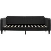 Lova Sofa, juodos spalvos, 90x200cm, aksomas