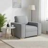 Sofa-kėdė, šviesiai pilka, 100x78x84 cm, audinys