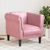 Sofa Krėslas, rožinės spalvos, aksomas