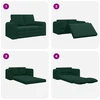Sofa lova Tamsiai žalia 148 x 71 x 83 cm Aksomas