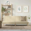 Sofa-lova, kreminės spalvos, audinys