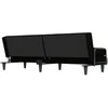 Sofa-lova su porankiais, juodos spalvos, audinys